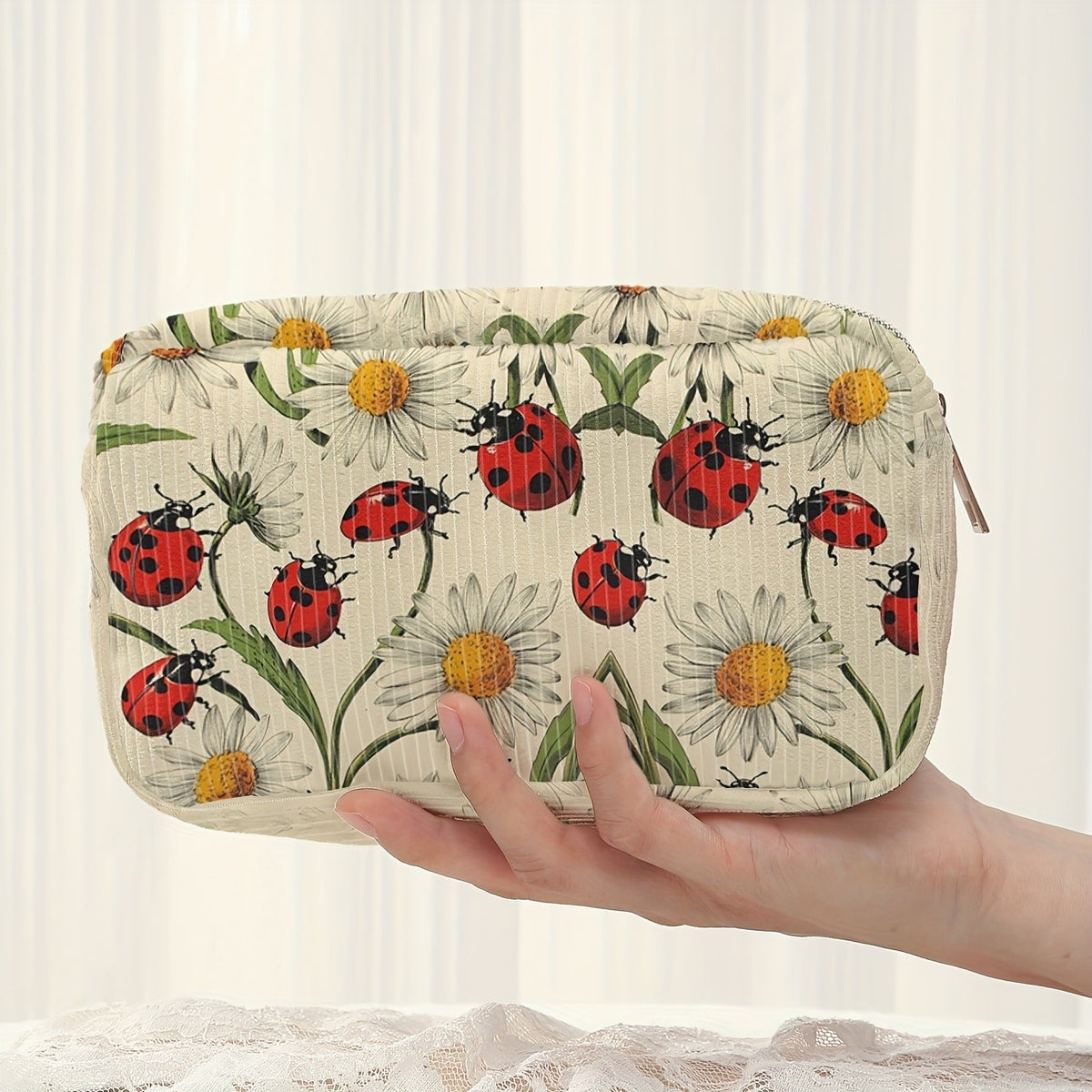 Daisy Ladybug Makeup Bag