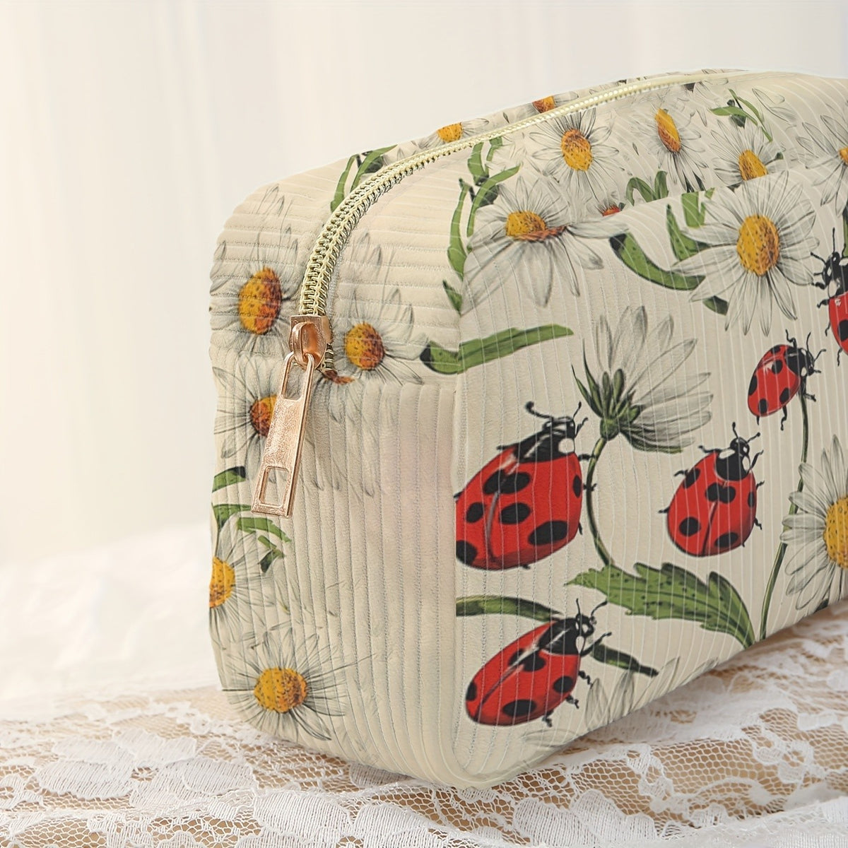 Daisy Ladybug Makeup Bag
