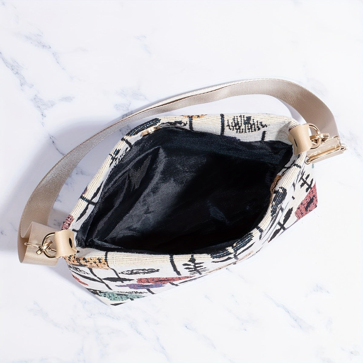 Embroidered Wildflower Crossbody Bag