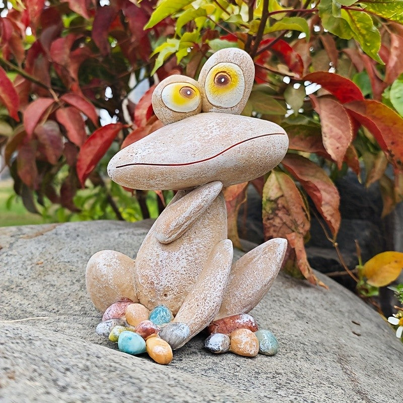 Sitting Frog Garden Statue