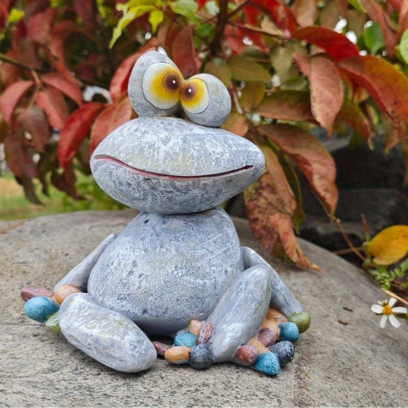 Sitting Frog Garden Statue