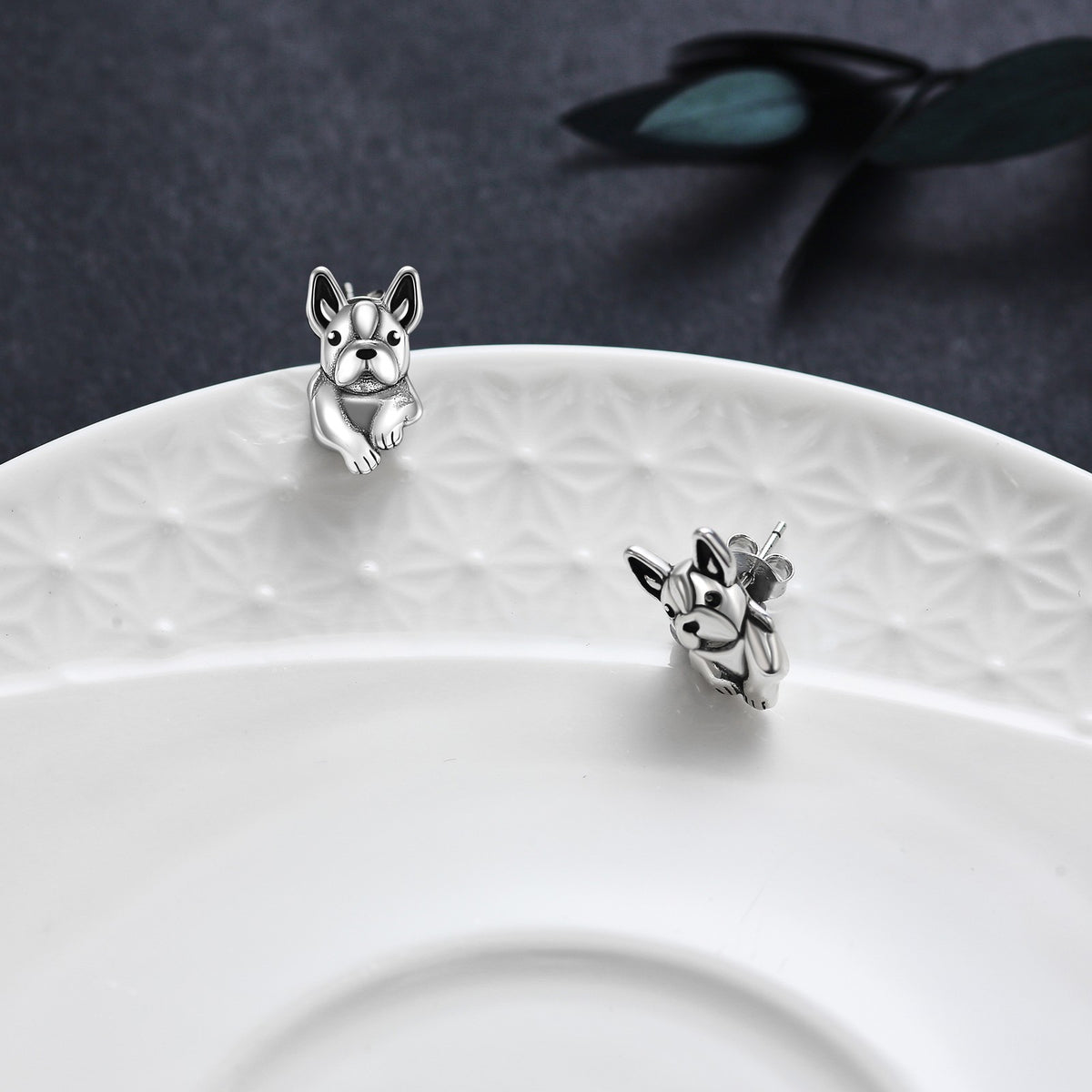Sitting French Bulldog Stud Earrings