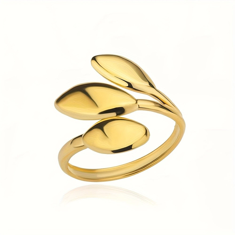 Triple Leaf Open Ring