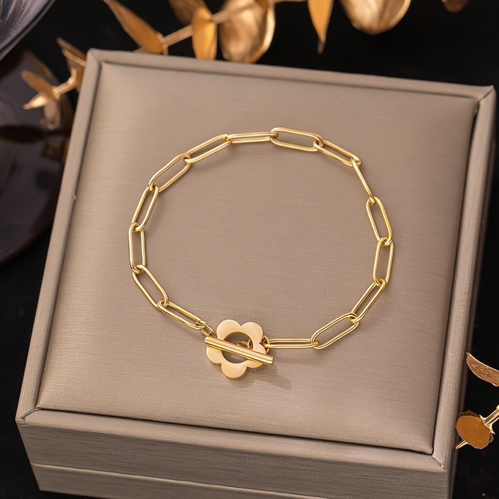 Daisy Flower Link Bracelet