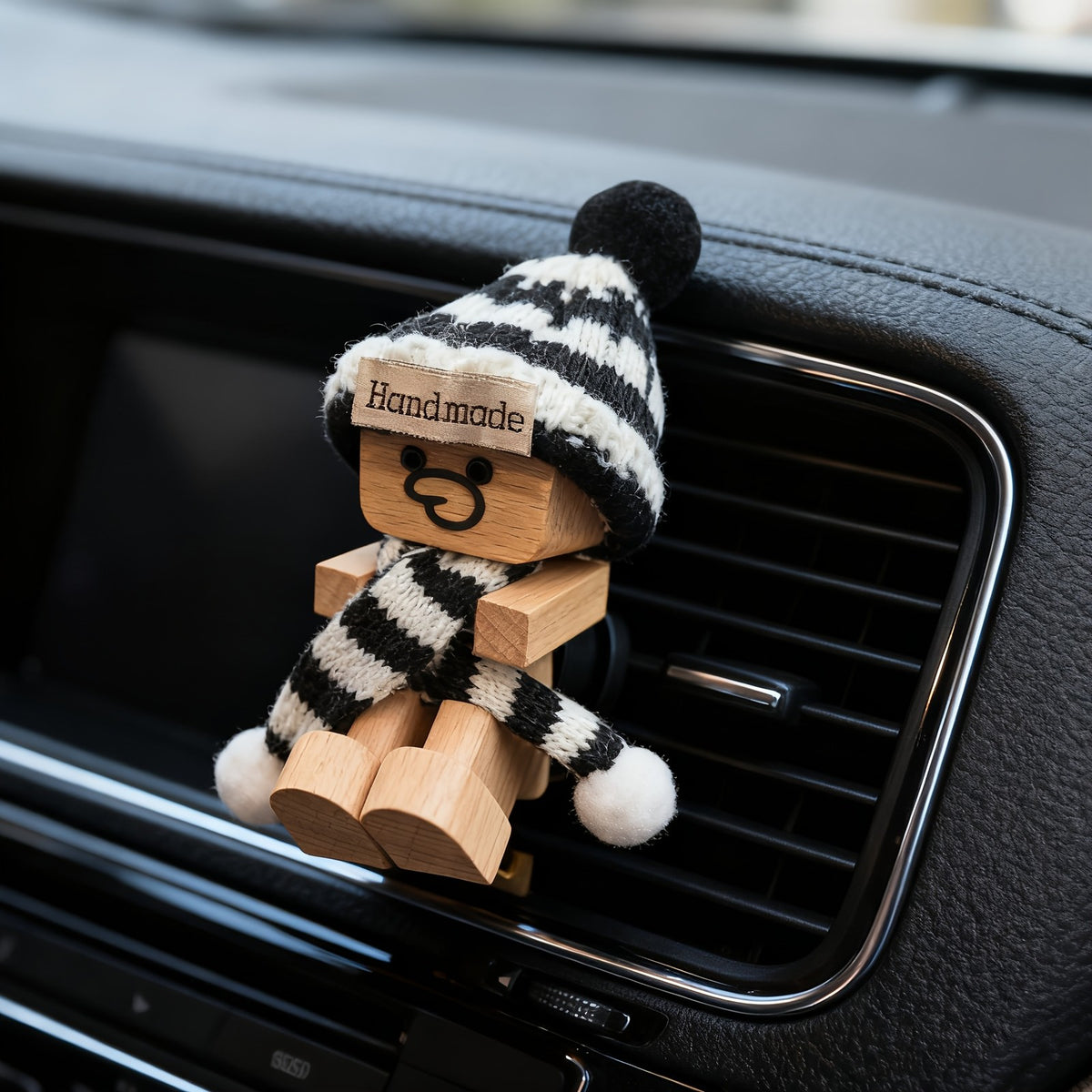 Wooden Figure with Hat & Scarf