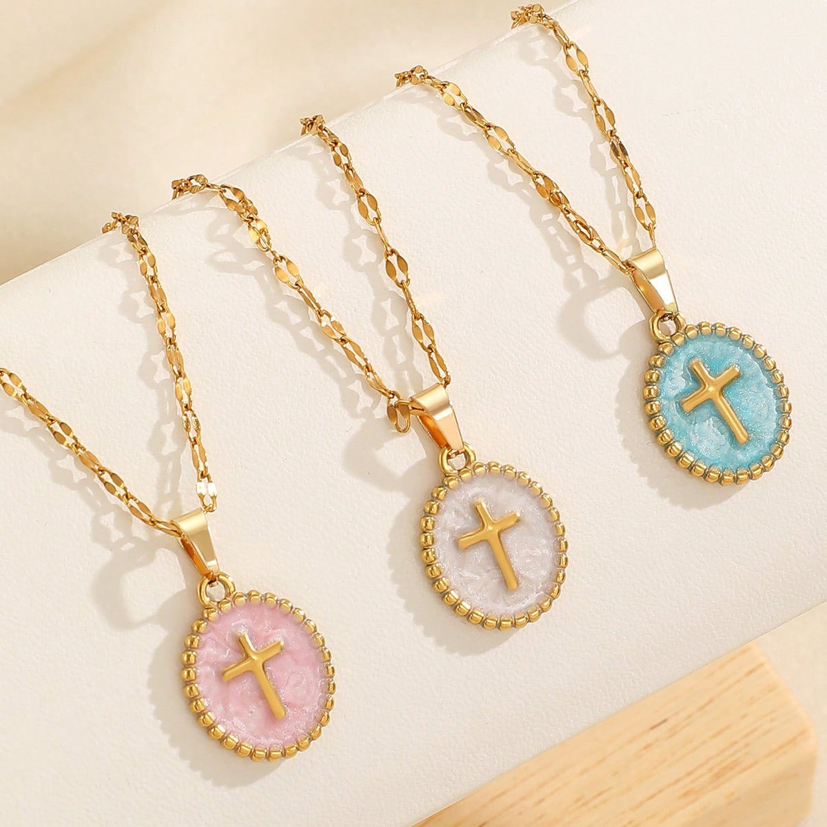 Oval Cross Necklace