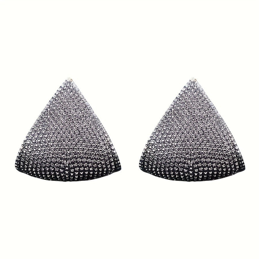 Textured Triangle Huggie Earrings