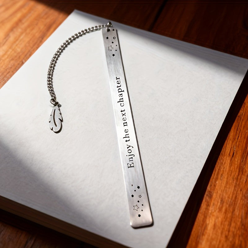 Enjoy The Next Chapter Feather Bookmark