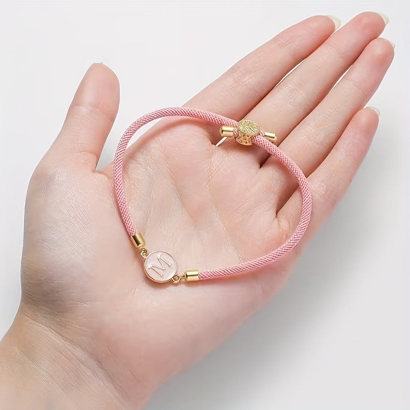 Initial Woven Cord Bracelet