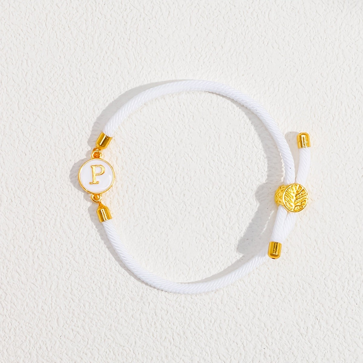 Initial Woven Cord Bracelet