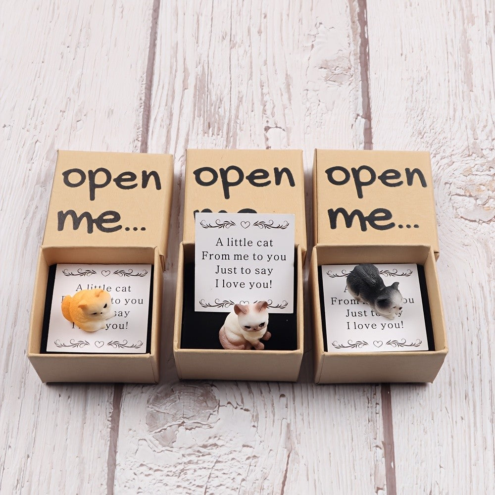 Cat Figurine Gift Box
