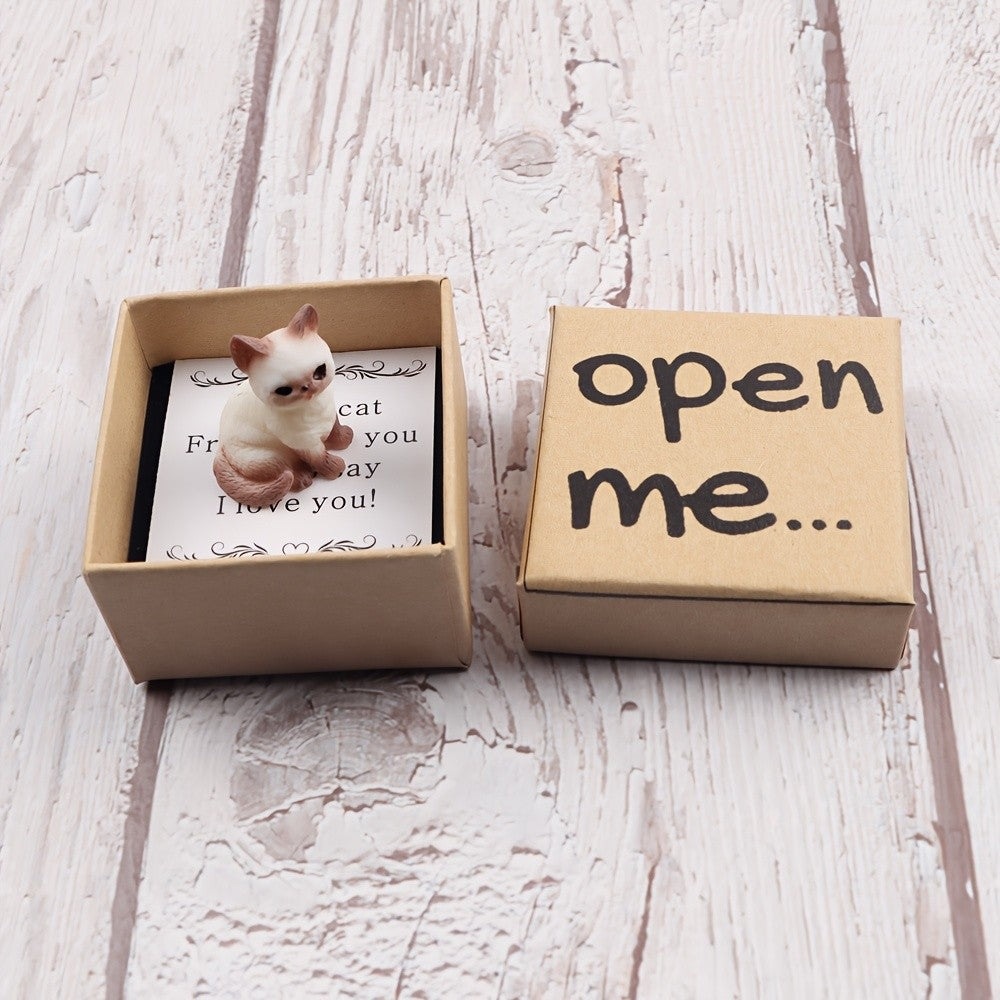 Cat Figurine Gift Box