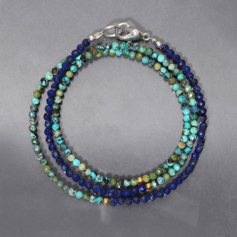 Turquoise & Lapis Stone Necklace