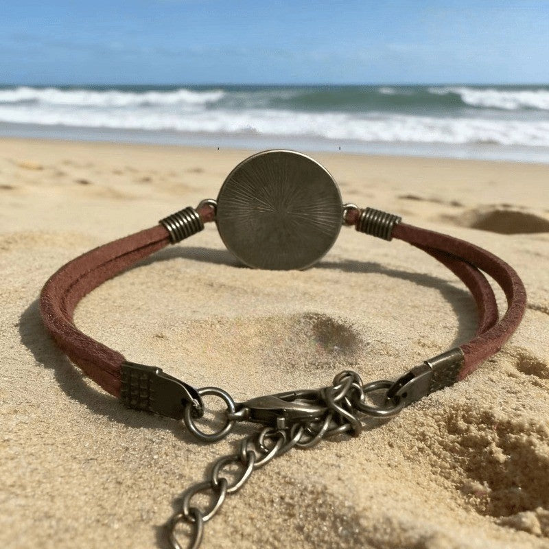 Guardian Angel Leather Bracelet