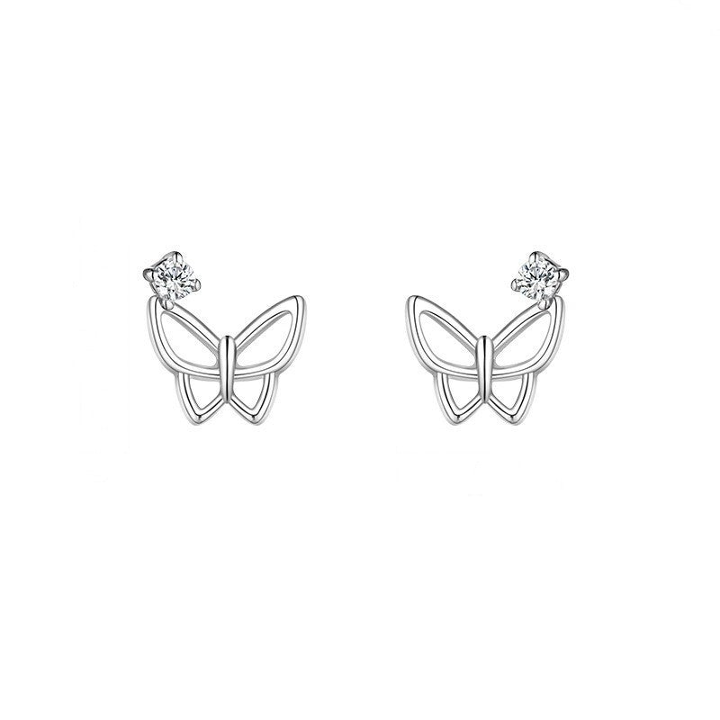 Open Wing Butterfly Stud Earrings