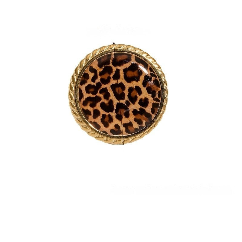 Leopard Print Rope Edge Ring