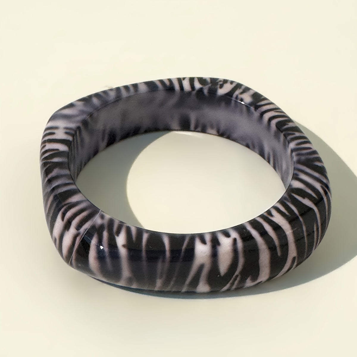Leopard Print Wide Resin Bracelet