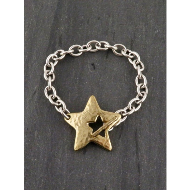 Hammered Star Cutout Bracelet