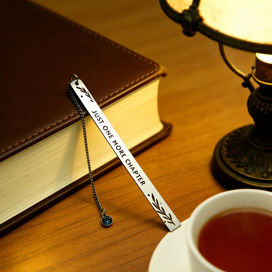 White Just One More Chapter Bookmark