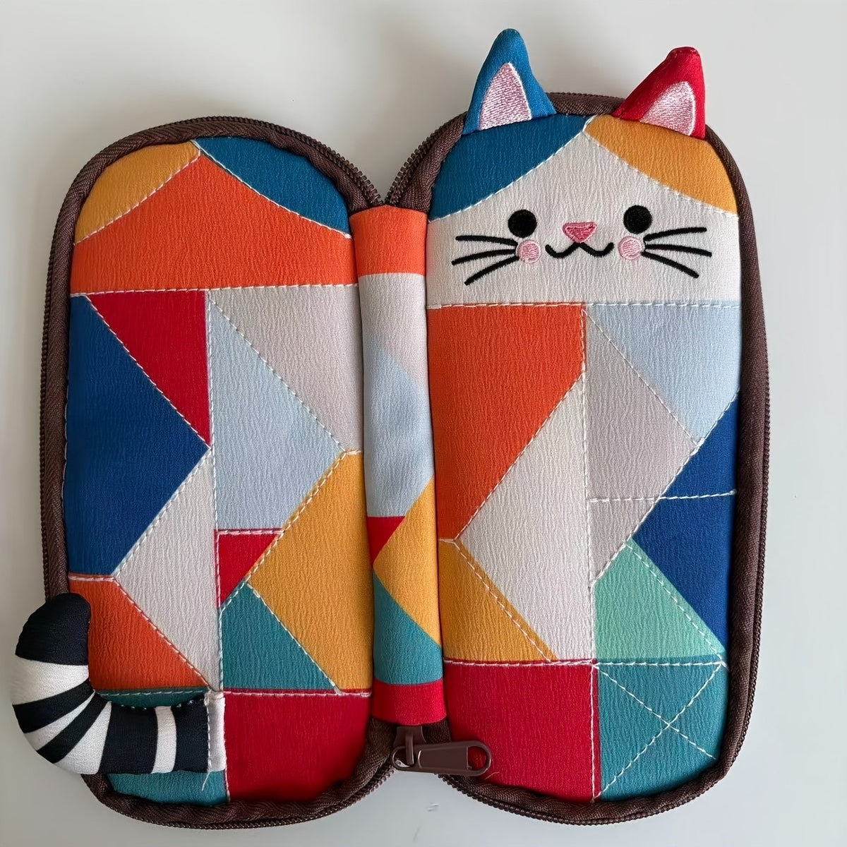 Patchwork Cat Pencil Case