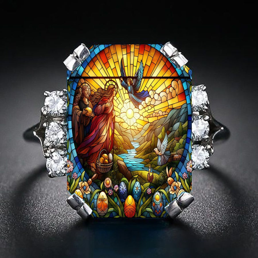 Stained Glass Resurrection Ring