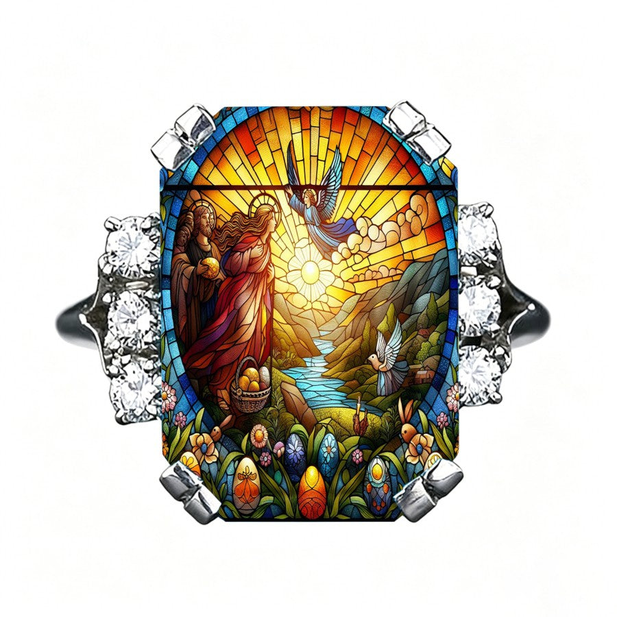 Stained Glass Resurrection Ring