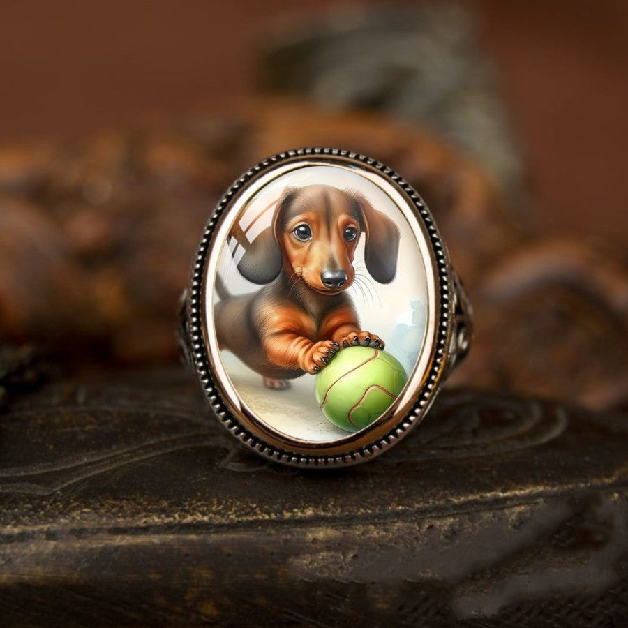 Dachshund Oval Ring