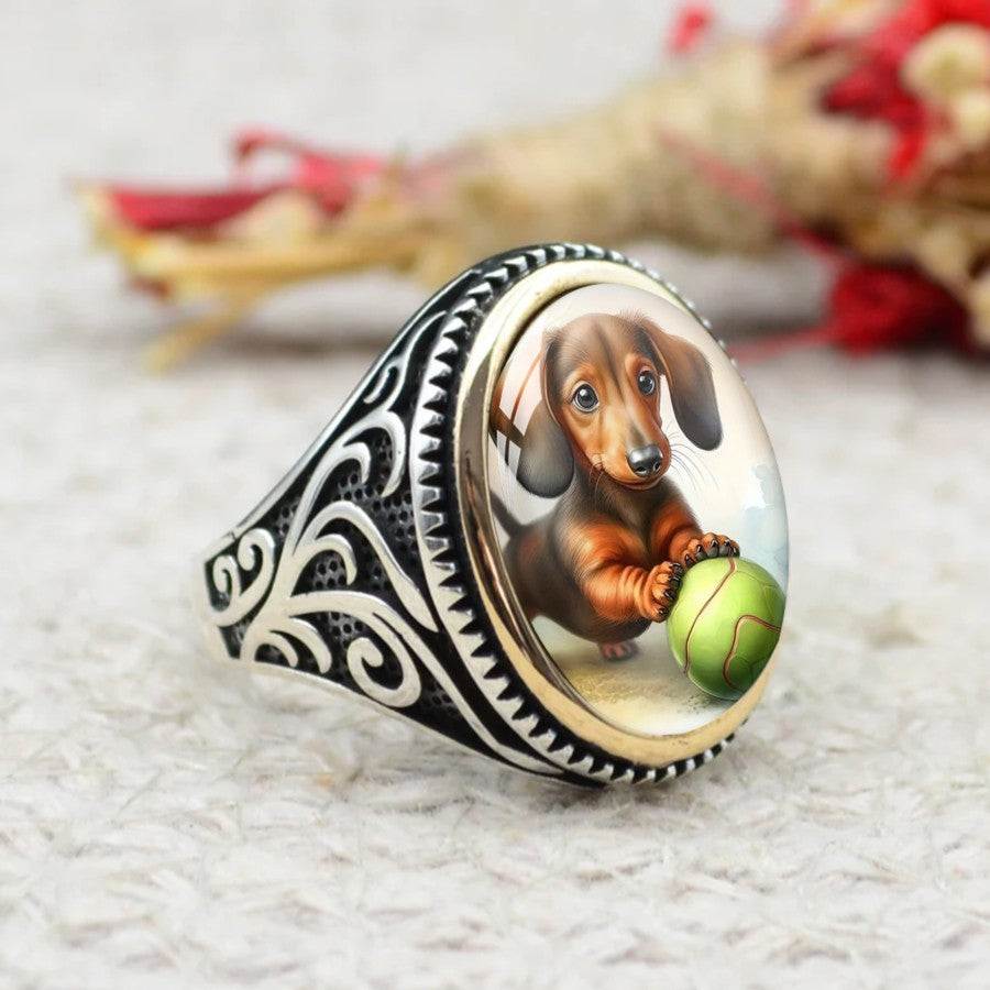 Dachshund Oval Ring