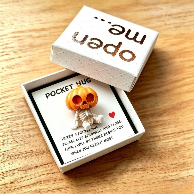 Pocket Hug Pumpkin Skeleton