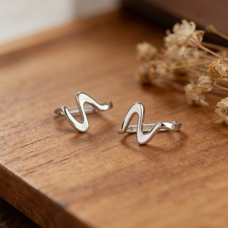 Geometric Wave Earrings
