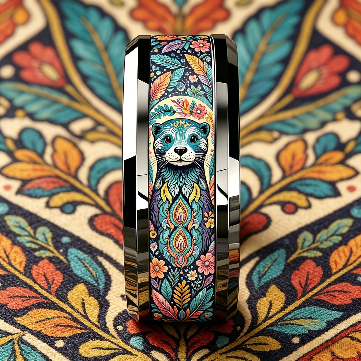 Colorful Otter Floral Ring