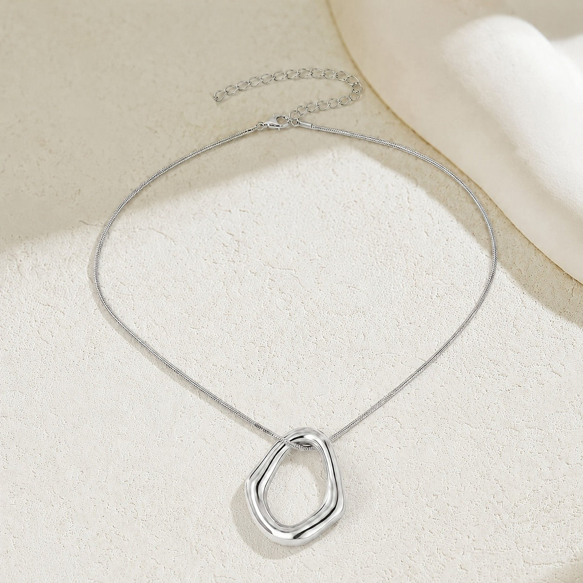 Geometric Irregular Loop Necklace