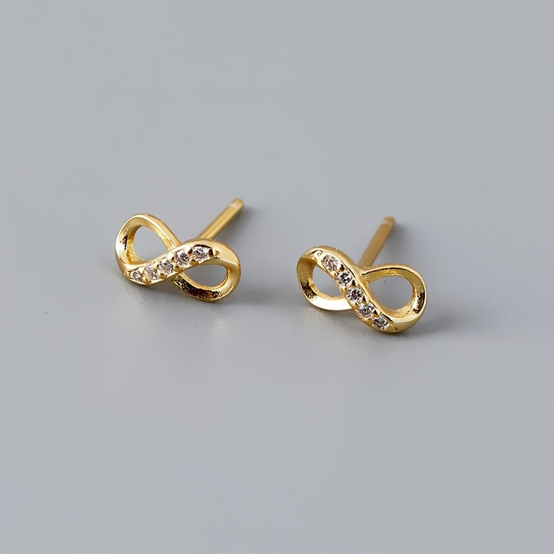 Crystal Infinity Stud Earrings