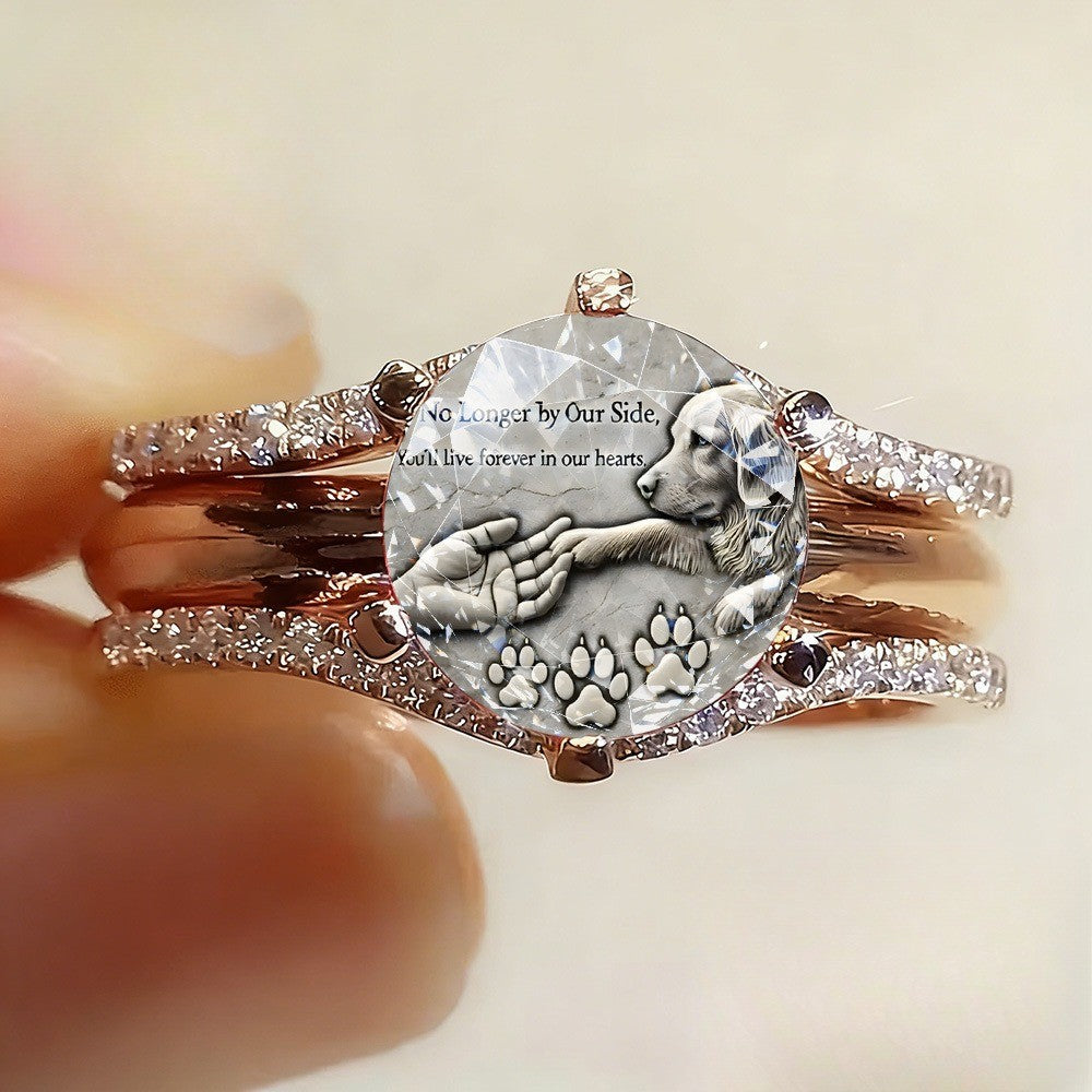 Dog Paw Memorial Ring