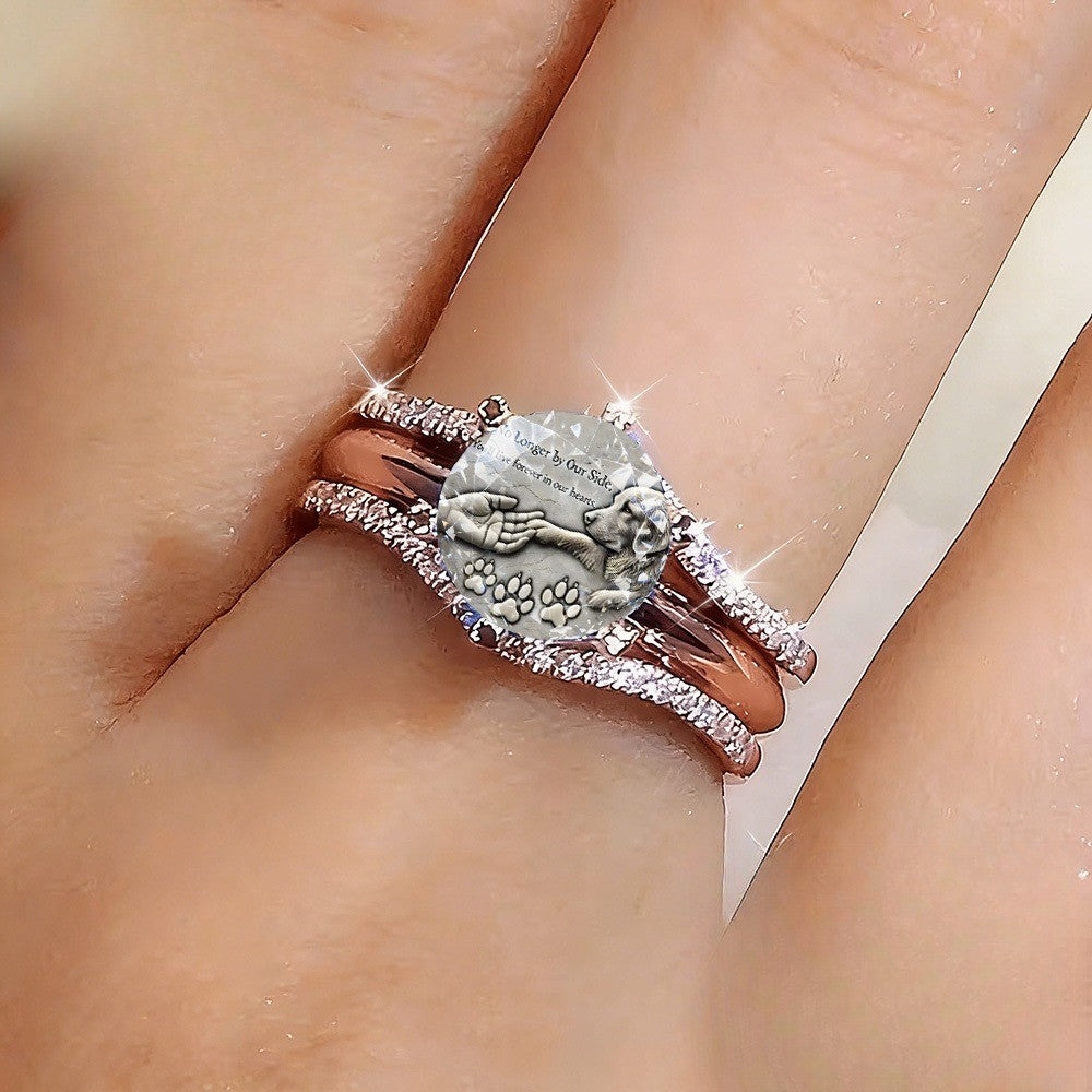 Dog Paw Memorial Ring