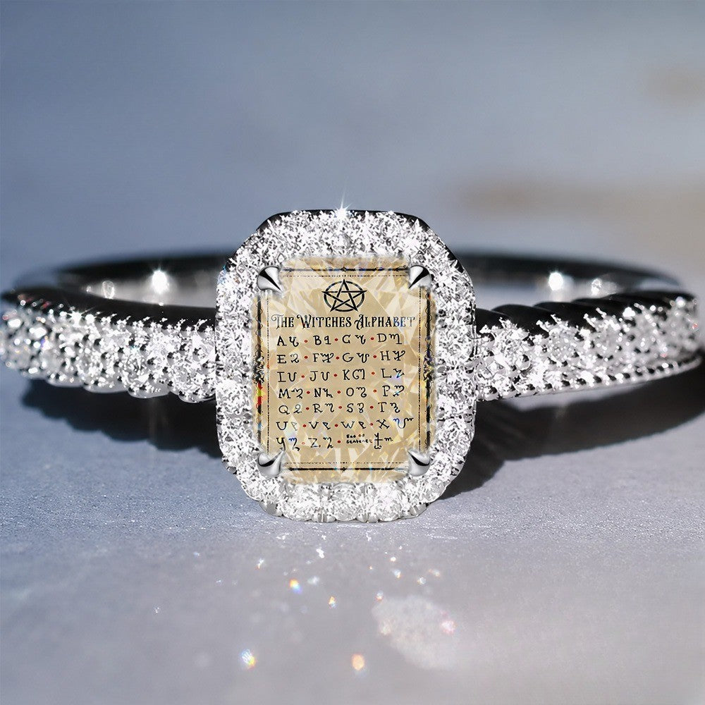 Witches Alphabet Square Ring