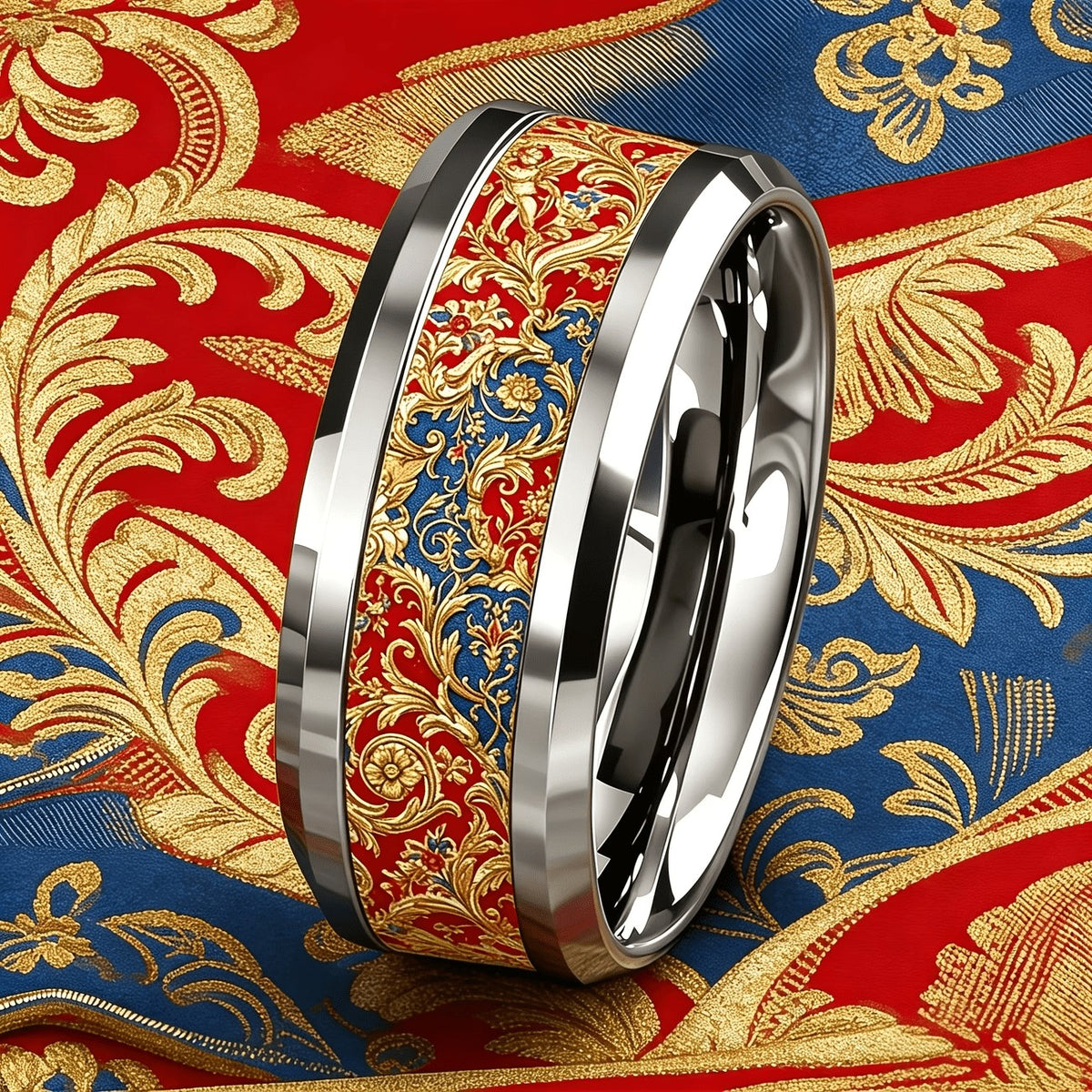 Baroque Floral Band Ring