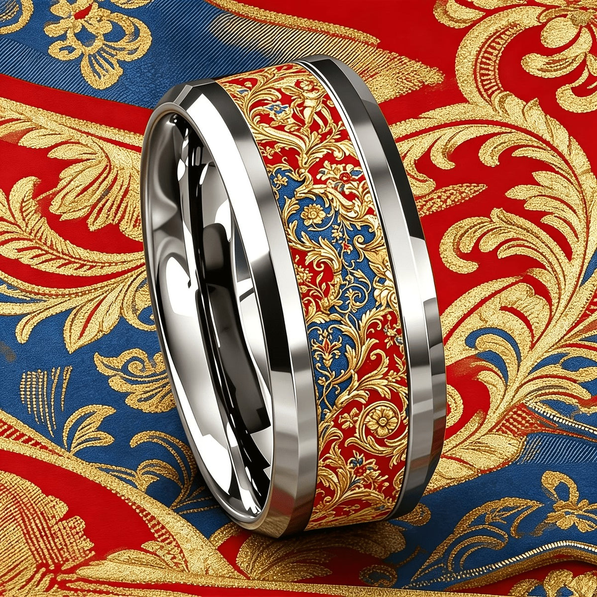Baroque Floral Band Ring