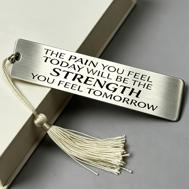 Strength Quote Metal Bookmark