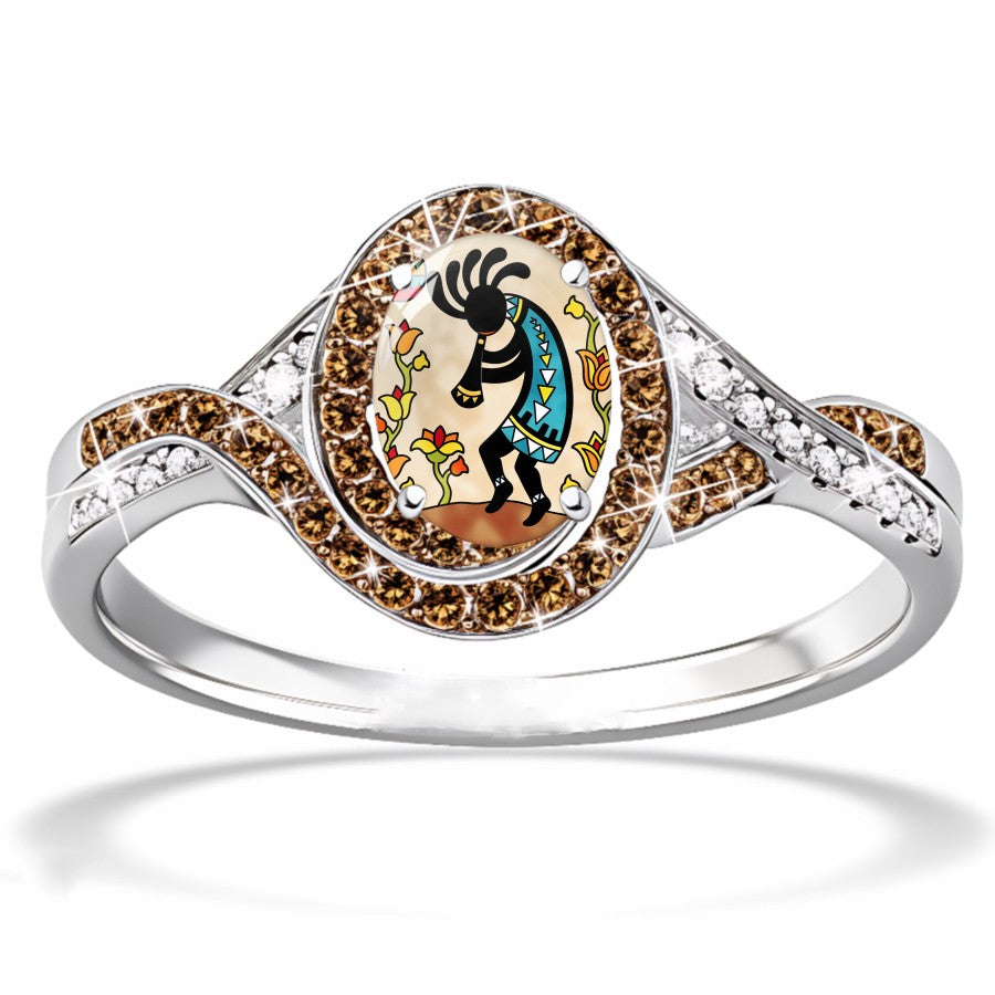 Kokopelli Oval Statement Ring