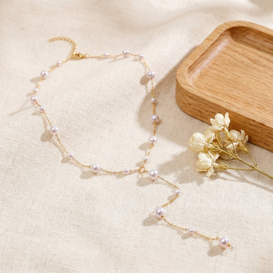 Pearl Lariat Necklace