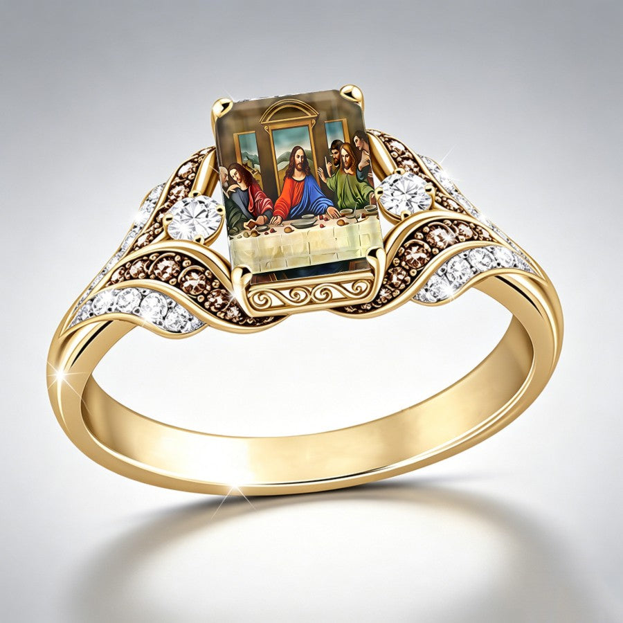 Scripture Scene Square Ring