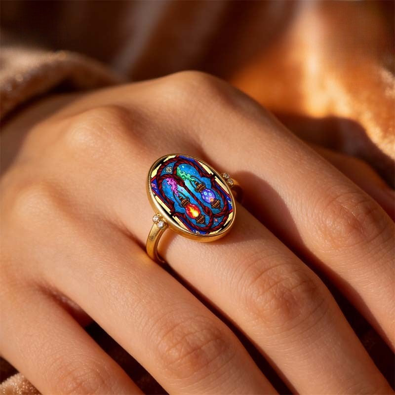 Stained Glass Lantern Ring
