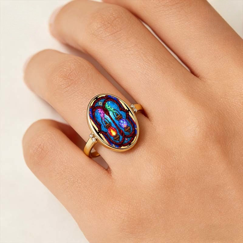 Stained Glass Lantern Ring