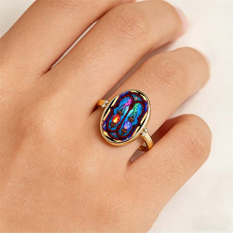 Stained Glass Lantern Ring
