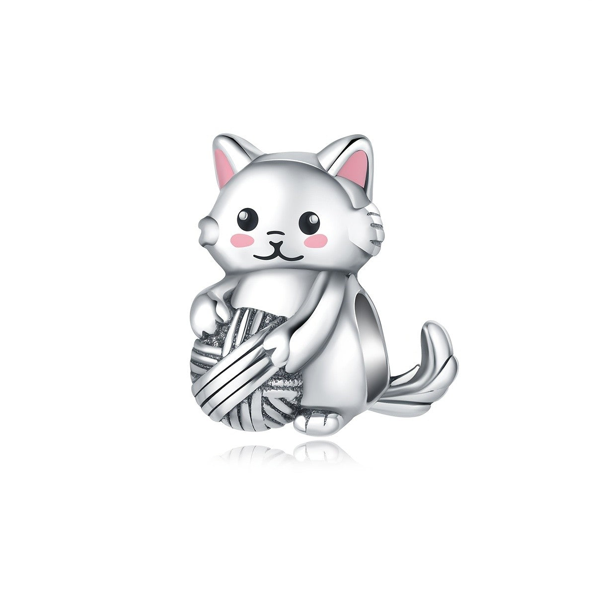Cat with Yarn Ball Charm