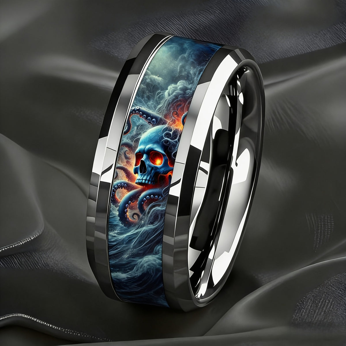 Skull & Octopus Ring