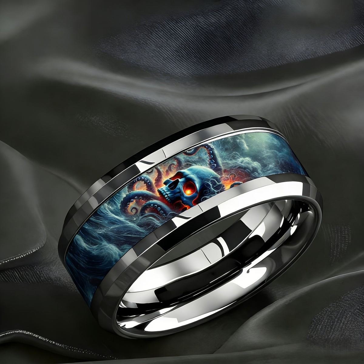 Skull & Octopus Ring