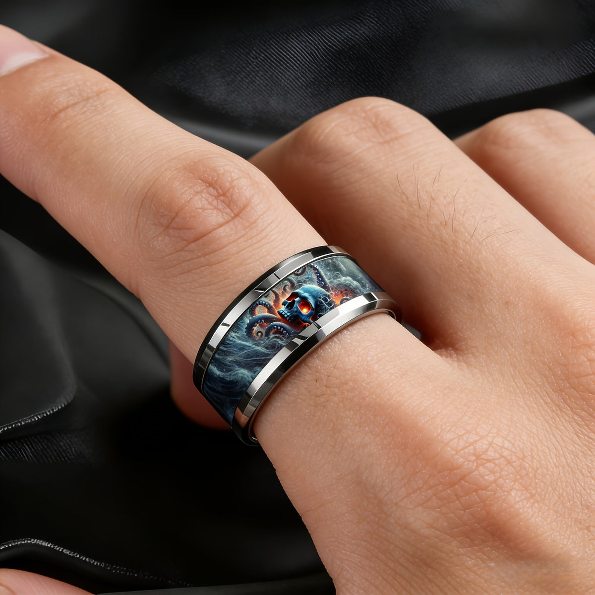 Skull & Octopus Ring