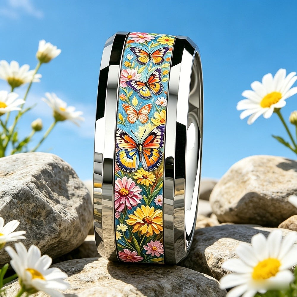 Butterfly & Wildflower Panorama Ring